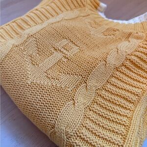 Vintage Liz Claiborne Anchor ⚓️ Yellow and Cream Knit Sweater